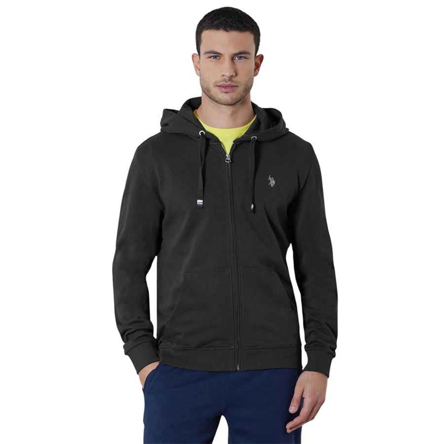 Luke felpa in cotone con cappuccio e chiusura zip da uomo U.S. Polo Assn | US41162001199